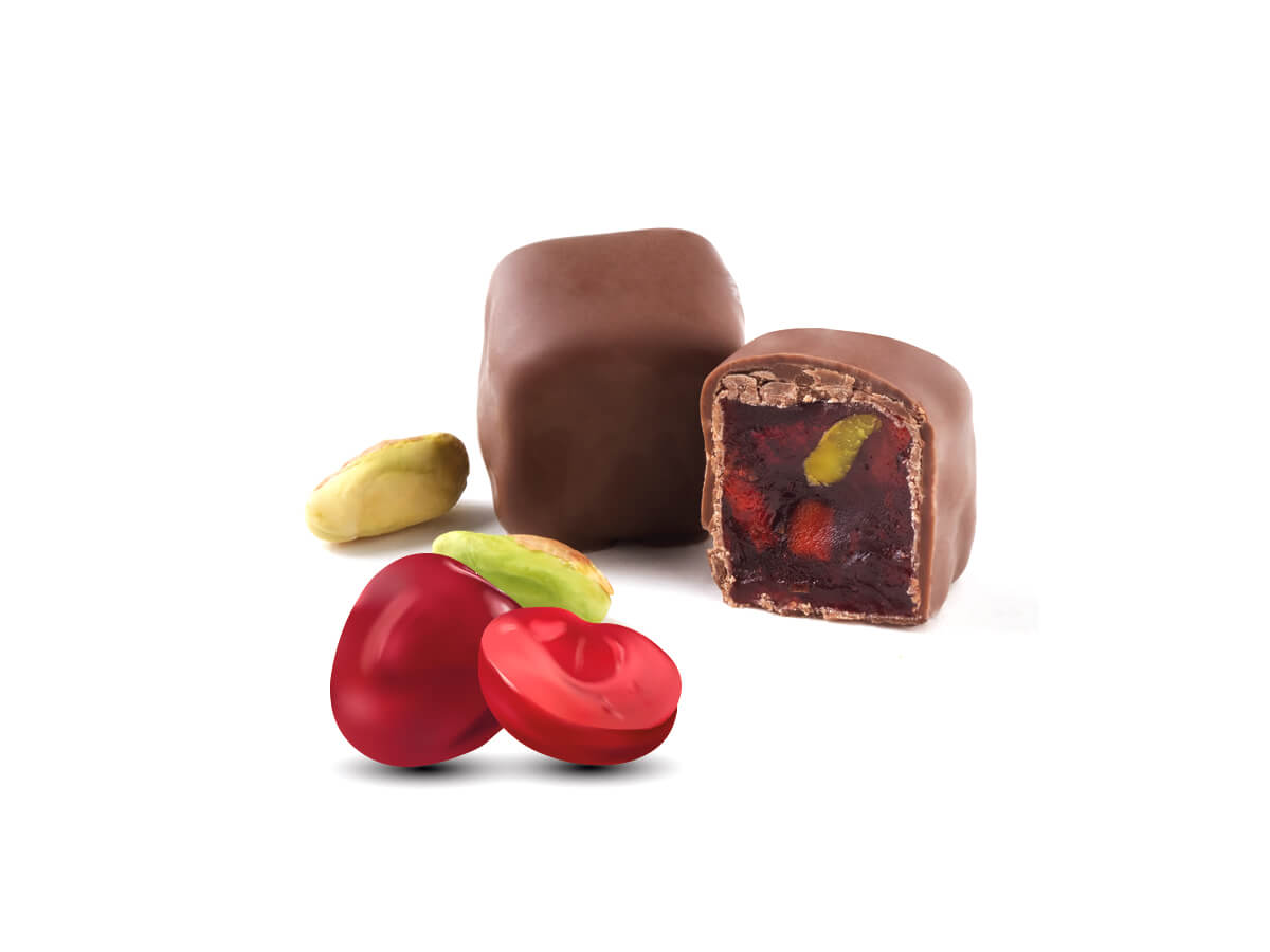 Çikolata Kaplı Vişneli - Fıstıklı Lokum || Lokum Safası