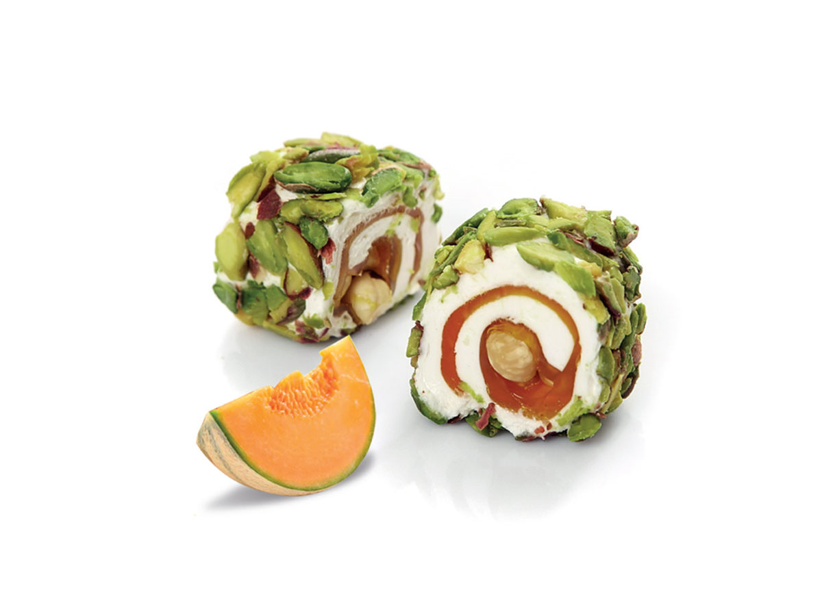 Hazelnut & Melon Flavor Coated With Sliced Pistachio || Lokum Safası