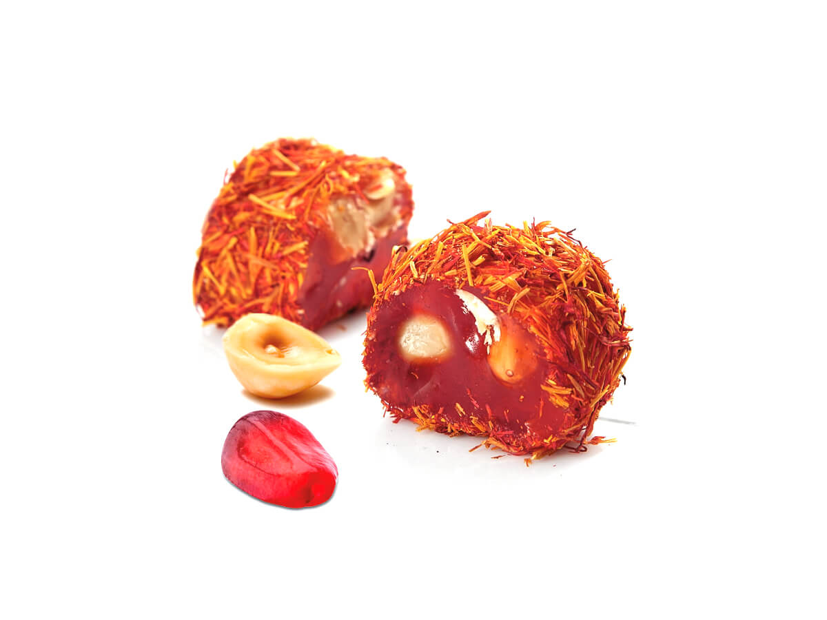 Stick Delight With Hazelnut & Pomegranate Flavor Coated With Safflower || Lokum Safası